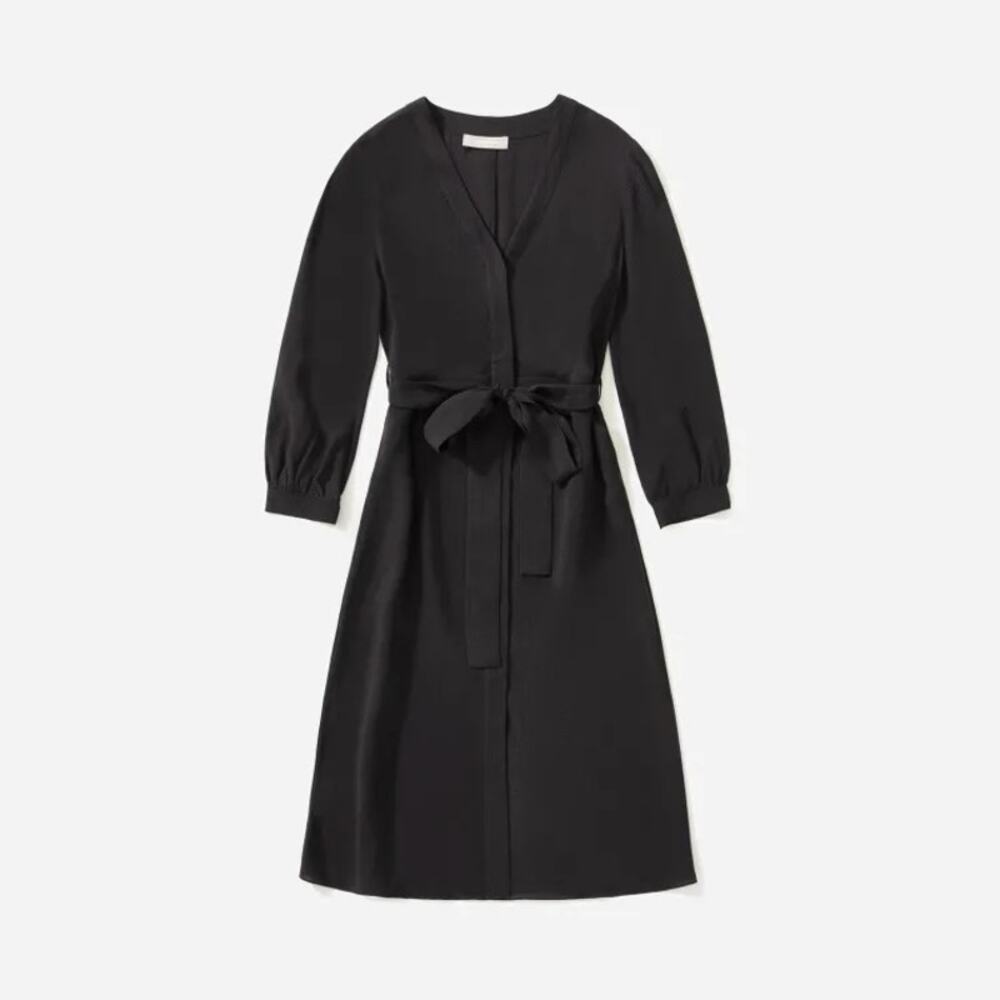 NEW Everlane Midi Dress Dark Grey